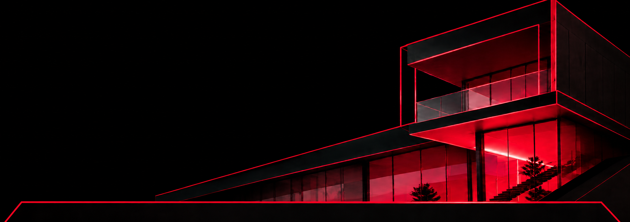 Platinum Real Estate building at night